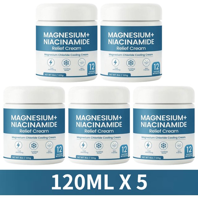 Magnesium Niacinamide Relief Cream Moisturizing Soothing Fast Absorbing Repair Skin Barrier for Joints, Legs, Feet, Skincare