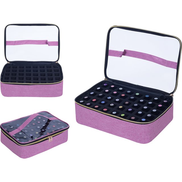 40-Bottle UOZL Nail Polish Organizer, with Detachable Compartments, Design for Nail Drills & Nail Polish Storage.