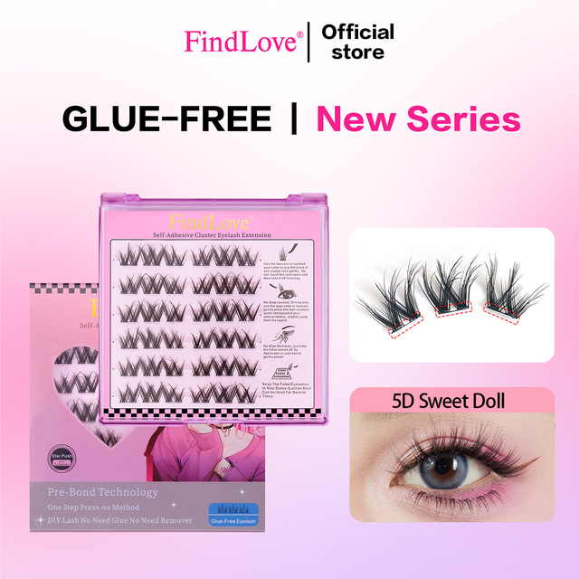 36 Clusters No Glue Need Segment Eyelashes Extension 5D Sweet Doll Eye Thick And Long Style Easy Wear For Girls Eye-makeup Reuse
