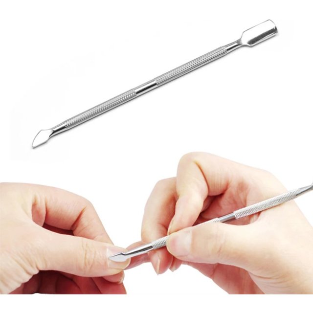 1pc Stainless Steel Triangle Stick Rod Nail Cuticle Push UV Gel Polish Remover Wet Paper Nail Care Wipe Nail Polish Remover Tool