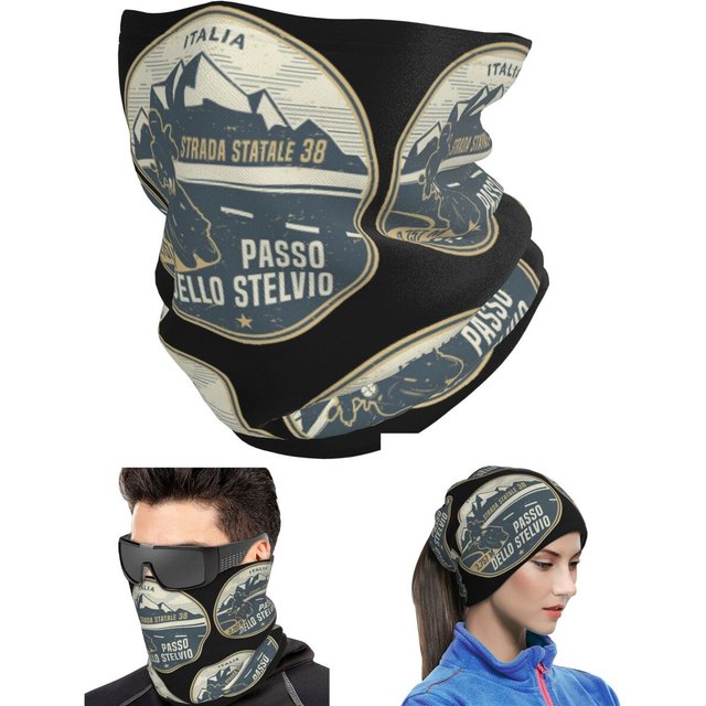 Stelvio Pass, Italy Bandana Neck Gaiter Printed Magic Scarf Outdoor Sports Face Mask Unisex Adult Washable