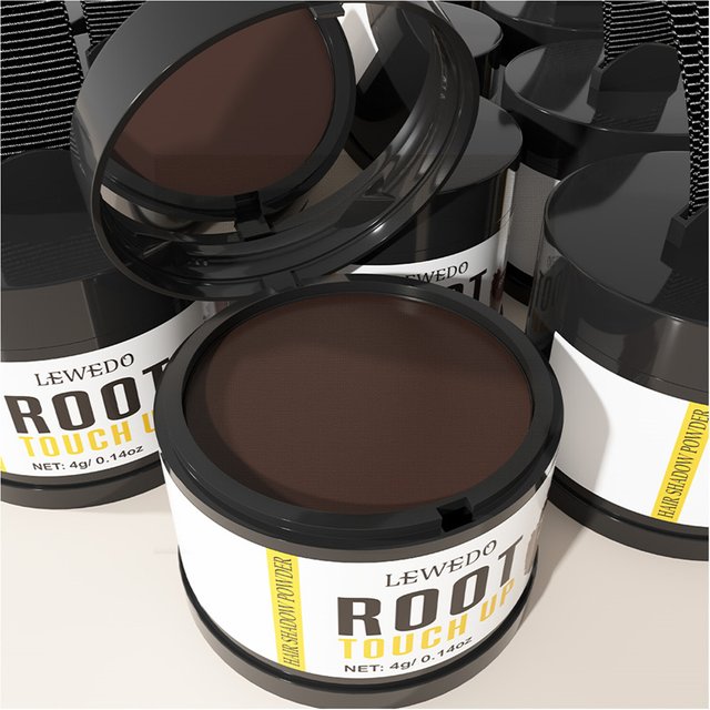 Lewedo Hair Line Powder 4g Black Root Cover Up Natural Instant Waterproof Hairline Shadow Powder Hair Concealer Coverage