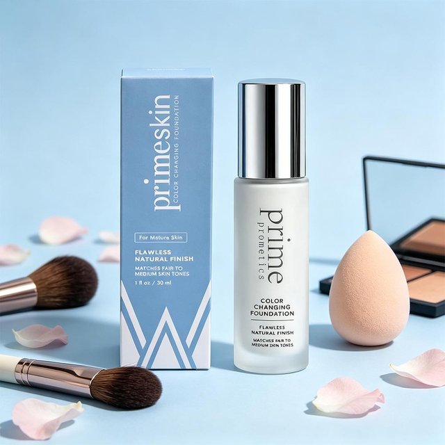 30ml Color Changing Liquid Foundation Self Adjusting Skin Tone Full Coverage Invisible Pore Lightweight Hydrating Face Makeup