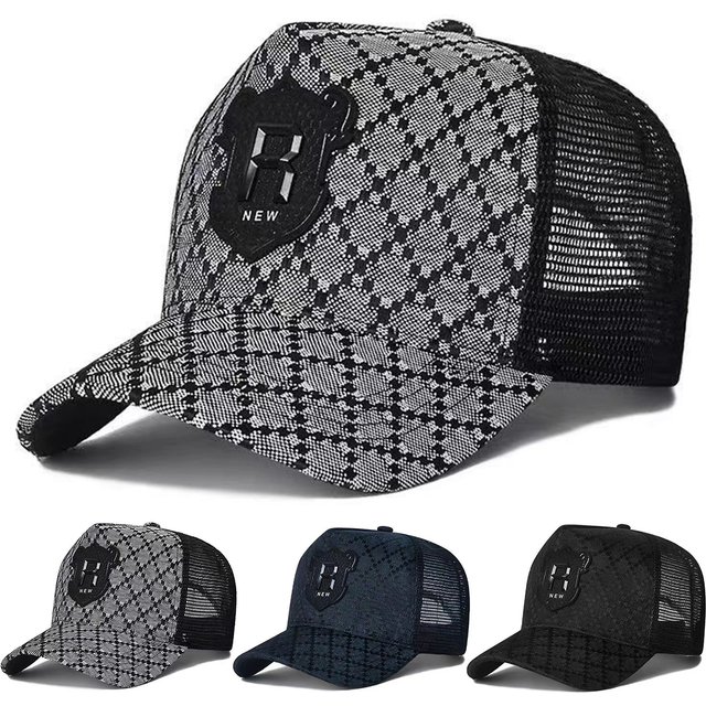 Unisex R Letter Embroidery Baseball Net Caps Spring Summer Outdoor Adjustable Casual Hats Sunscreen Hat Sports Cap