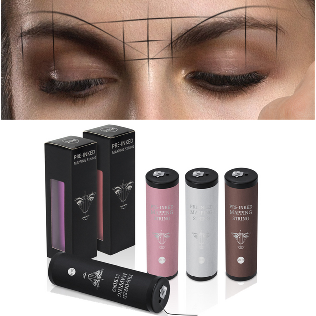 20M Microblading Mapping Pre-ink String Eyebow Makeup Dyeing Thread Semi-Permanent Positioning Line Eyebrow PMU Measuring Tools