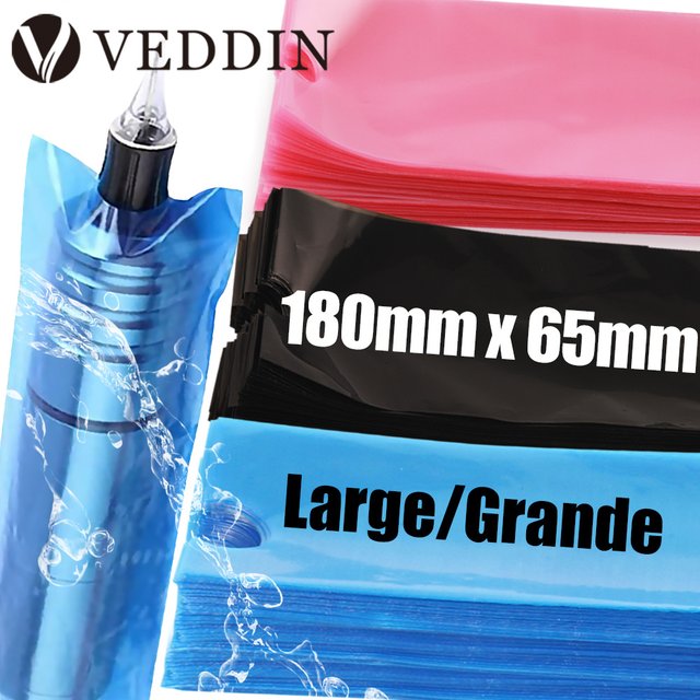 200/150/50pcs Tattoo Machine Pen Cover Bags Large Size Tattoo Pen Sleeves Waterproof Protection Makeup Pen Bags Tattoo Accessory