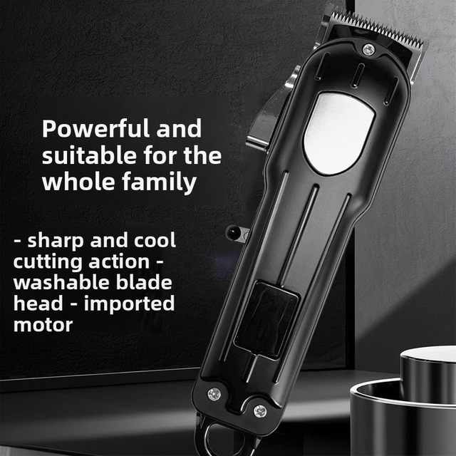 Digital Display Electric Hair Clipper, Professional Carving Oil Head Push, Multifunctional Electric Push Clipper, Charging Elect