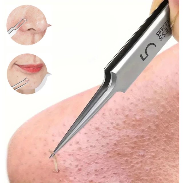 1/2/3/4/5/6set Extra Fine Cellular Acne Blackhead Tweezers - Facial Beauty Remove Acne Needle Tools For Skin Care