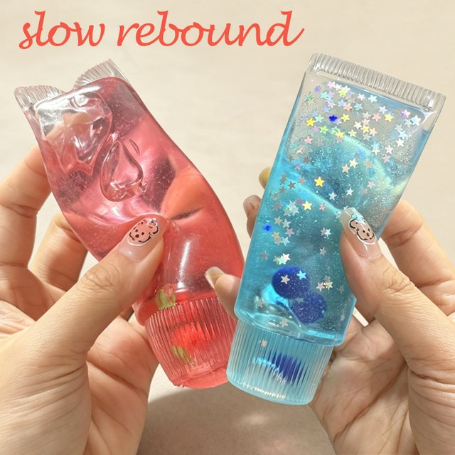 Fruit Filled Maltose Toothpaste Shapeable Stress Relief Sensory Toy Soft Slow Maltose Rising Fidget Squeeze Squishy ADHD GIft