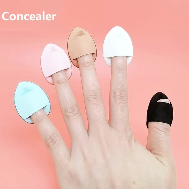 1/10PCS Mini Makeup Sponges Finger Puff Beauty Sponge Professional Makeup Sponges Cushioned Puffs Make Up Accessories FP04