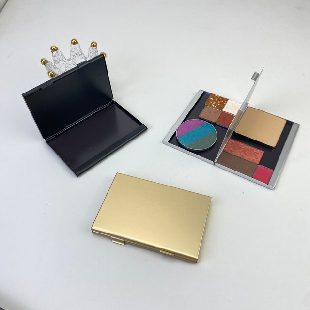 Aluminum Slim Magnetic Palette - Customizable Makeup Organizer for Pressed Powder & Blush