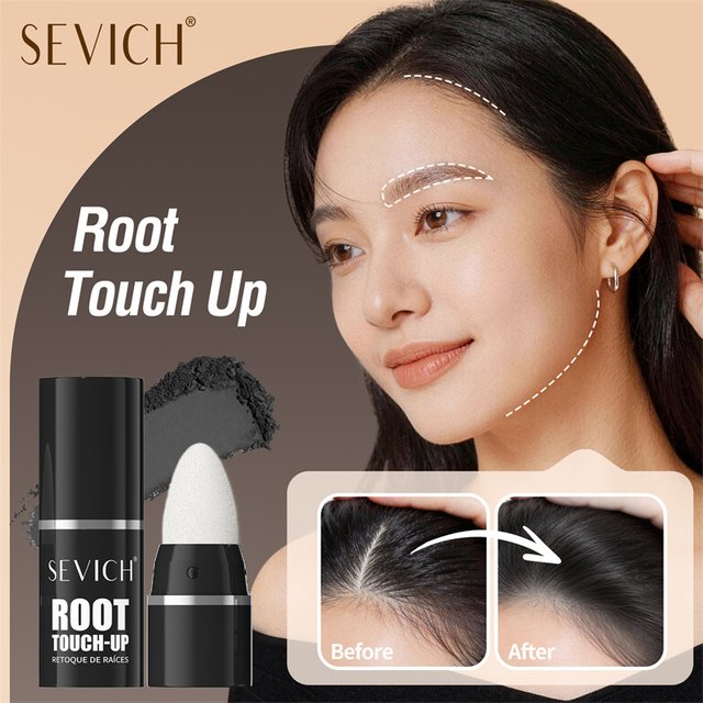 SEVICH Waterproof Hairline & Root Concealer Pen 2.7g Instant Grey Coverage Hair Shadow Powder Hair Shadow Trimming Root Cover Up