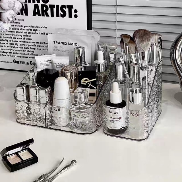 Cosmetic Organizer For Vanity Makeup Organizer Clear Acrylic Cosmetic Storage Box Perfume Holder Skincare Organiser For Lipstick