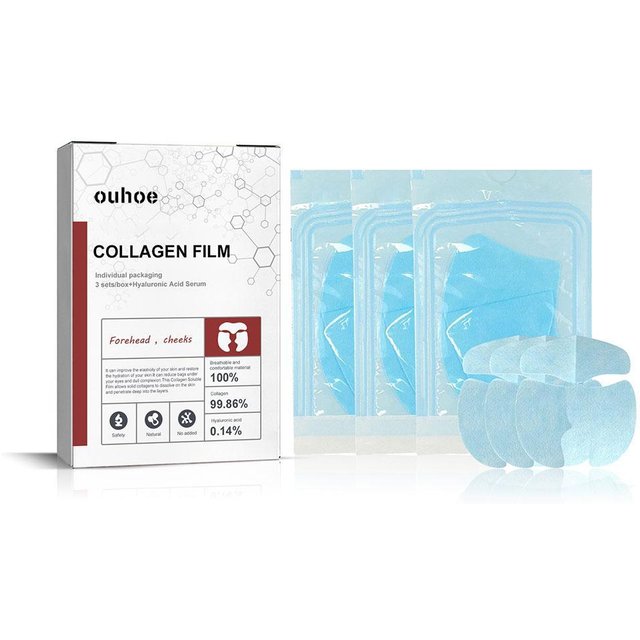 Nano Collagen Mask Soluble Brighten Moisturizing Skincare Fade Fine Lines Firming Skin Oil-control Fade Smile Lines Patches