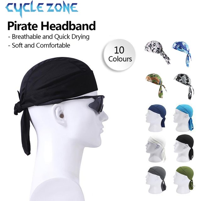 Quick Drying Cycling Cap Sunscreen Anti Sweat Headscarf Cap Men Women Bandanas Pirate Brimless Hat for MTB Running Outdoor Sport