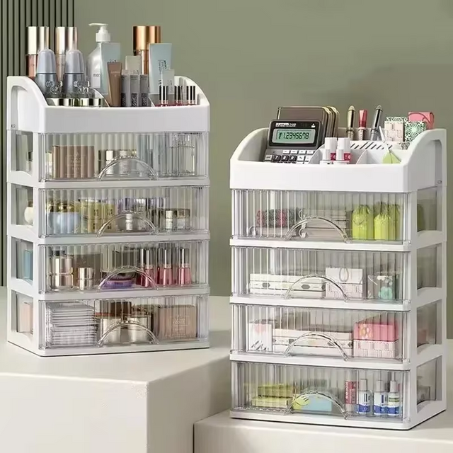 MELMakeup-Boîte de rangement en plastique de grande capacité, support pour rouge à lèvres,
