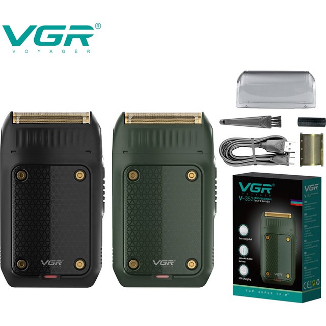 VGR 353 Razor Electric Shaver Professional Hair Trimmer Rechargeable Razors Portable Beard Trimmer Mini Hair Shaver for men