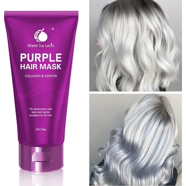 Purple Hair Mask - Deep conditioner and toner, suitable for blonde and copper-toned hair - Moisturizes and repairs damaged and dry hair - Suitable for both men and women after bleaching