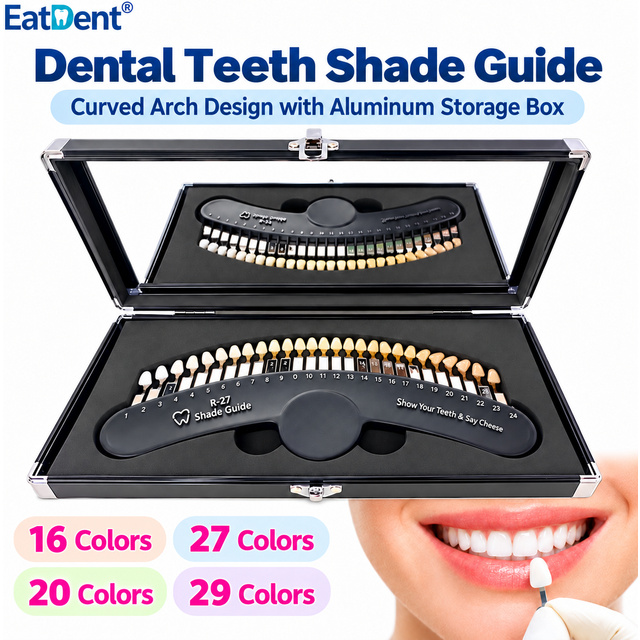 16/20/27/29 Colors 3D Shade Guide Tooth Shade Chart Board Color Comparator Teeth Whitening Set Bleaching Dental Toothguide Plate