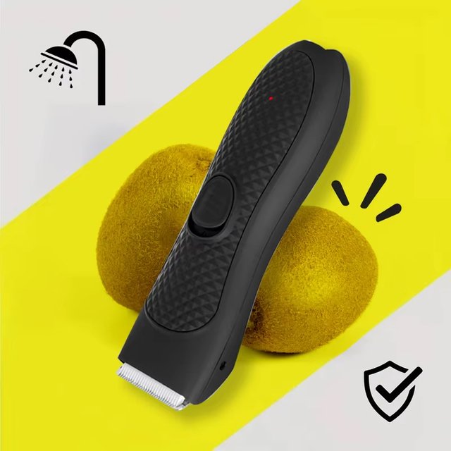 Body Hair Trimmer for men Electric Groin Hair Trimmer Rechargeable Ball Shaver Groomer Replaceable Ceramic Blade Head Waterproof