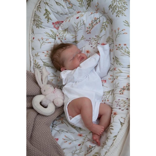 NPK 18inch Newborn Baby Size Rosalie Reborn Doll premium Make-up Handmade 3D Skin Top Quality Collectible Art Doll
