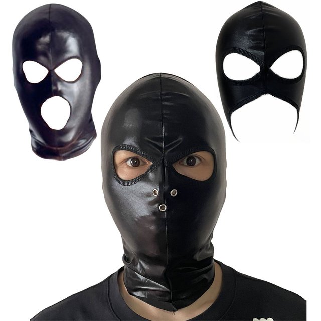 Unisex Latex Face Mask Women Men Open Eyes and Mouth Breathable Headgear For Halloween Costumes Accessories Sexy Party Cosplay