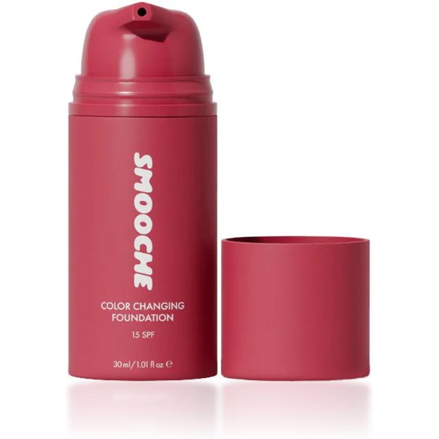 Smooche Color Changing Foundation SPF15 30ml Long-Lasting Lightweight Natural Skin Tone Matching For Light Natural Makeup Look