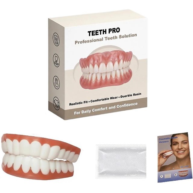Immediate Dentures Upper & Lower Full Mouth Silicone Dentures Natural Teeth All-Day Comfort Boost Confidence & Oral Care