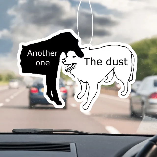 Cintre de parfum de voiture duo pour chien, poussière et compagnon, conception d'échauffement, suspension par évent de miroir, parfum durable