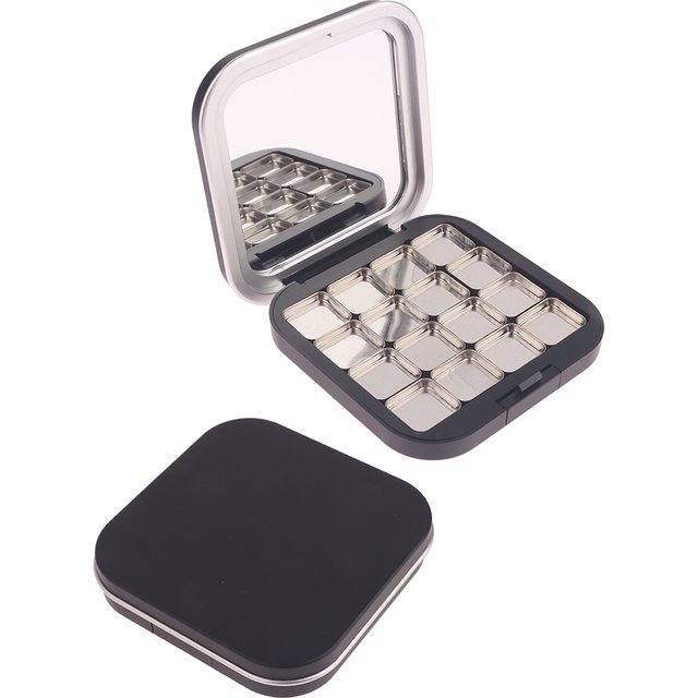 Matte Black Empty Magnetic Eyeshadow Palette Eye Makeup Storage Dish for women Makeup Beginners DIY Eye Shadow Storage Box Tool