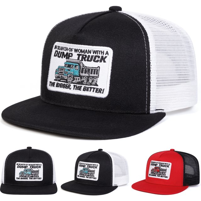 Unisex DUMP TRUCK Letter Embroidery Hip-hop Net Hats Spring and Summer Outdoor Adjustable Casual Baseball Caps Sunscreen Hat Cap