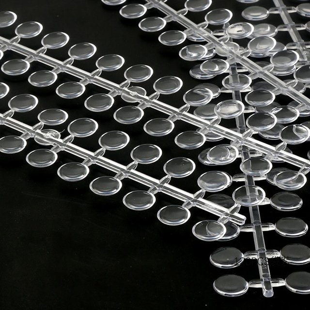 120Tips False Nail Display Tips Nail Polish Swatch Dots Round Transparent Display Chart Training Nail Practicing Card Tool