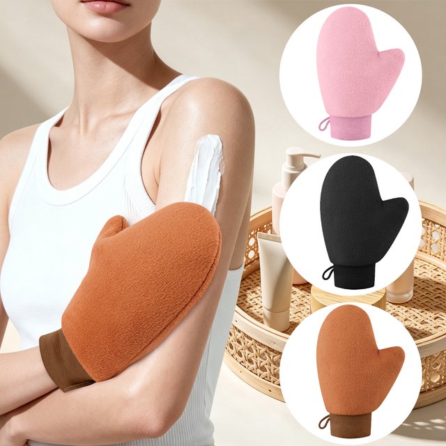 Reusable Tanning Glove Self Tanning Lotion Mitt Double Sided Prevents Sticky Hands Velvet Mitt for women Men Lotions Mousse
