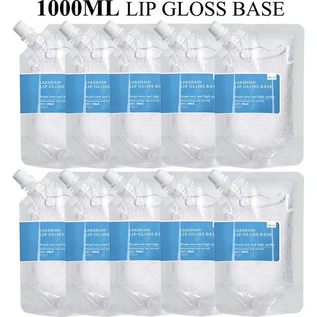 1000ml Clear Lip Gloss Base Gel in Bulk DIY Moisturizing Lipstick Material Gel Handmade Lip Gloss Wholesale Lipgloss Business