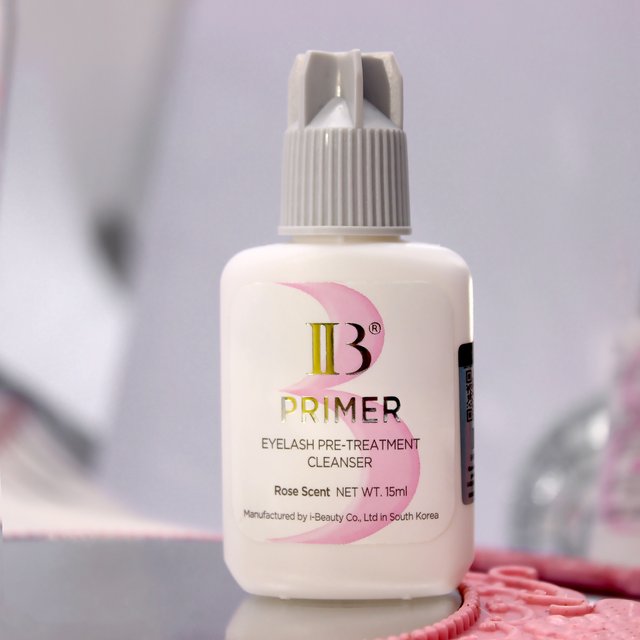 1Bottle IB Rose Primer Eyelash Extension Booster Long Lasting Original Korea Shop Adhesive Supplies Makeup Glue Stronger Tools