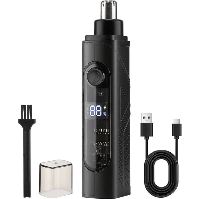 Rechargeable Nasal Trimmer & Facial Shaver for men – Portable Grooming Device for Nose & Face