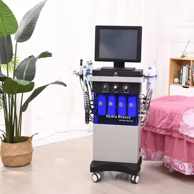 2026 14-in-1 Women Aesthetic Beauty Equipment Bubble Oxygenation Ultrasonic Scrubber Hydrodermabrasion Hydro Facial Machine