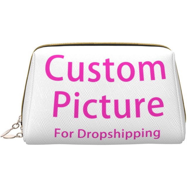 Custom Personalized Custom Photo Logo Toiletry Bag for women Print Makeup Cosmetic Organizer Lady Beauty Storage Dopp Kit Case