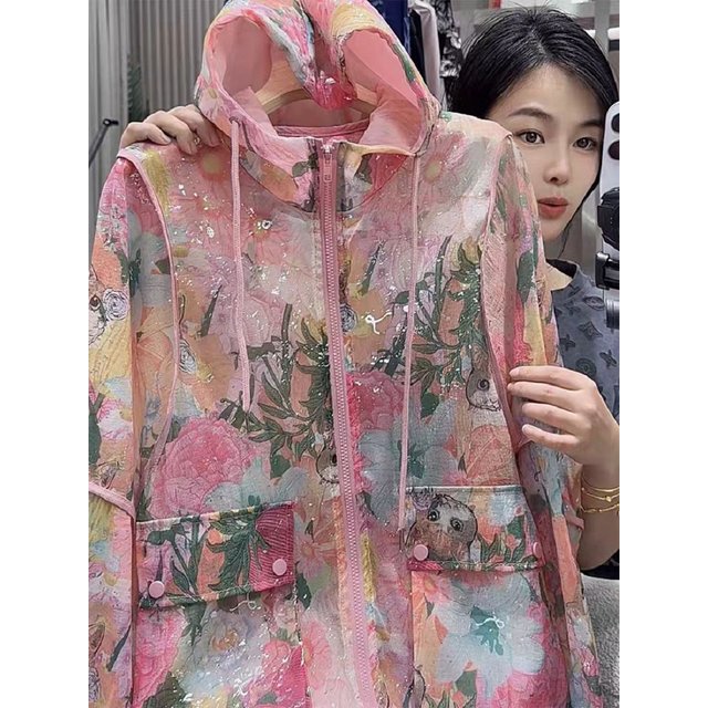 New In 2026 Summer Soft Thin Hooded Sunscreen Shirts Blouses for women Long Sleeve Loose Casual Zipper Outwear Tops