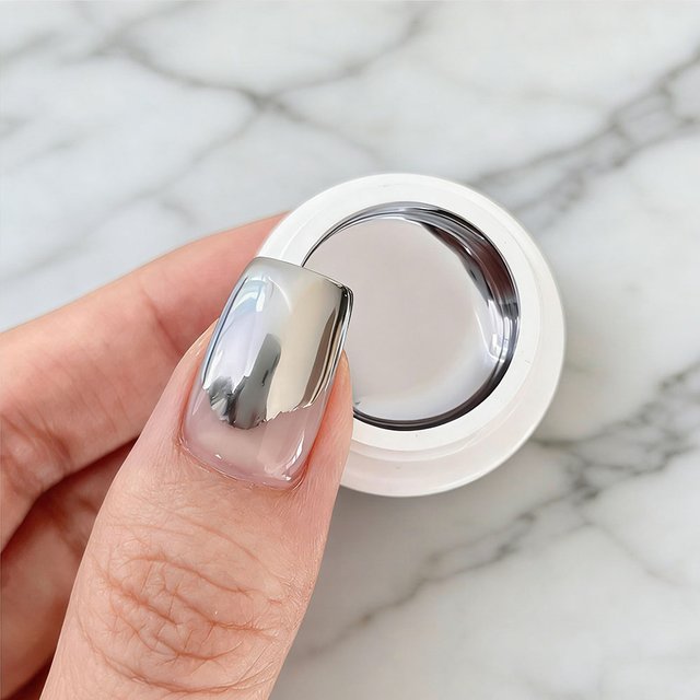5Ml Metallic Silver Painting Gel Nail Polish Y2K Sparkling Mirror Effect Liner Flower Drawing Nail Art Gel Soak Off Uv Varnish #