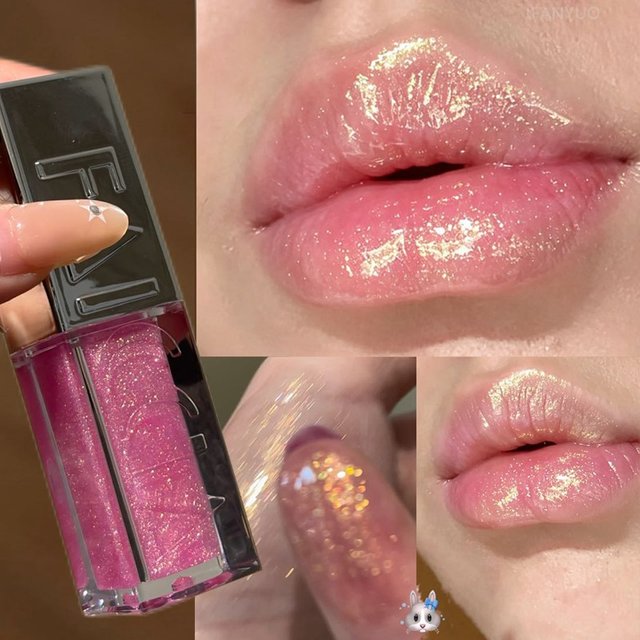 Diamond Glitter Lip Gloss Shimmer Metallic Finish Sparkle Long Lasting Moisturizing Liquid Lipstick Non Sticky Glossy Lip Makeup