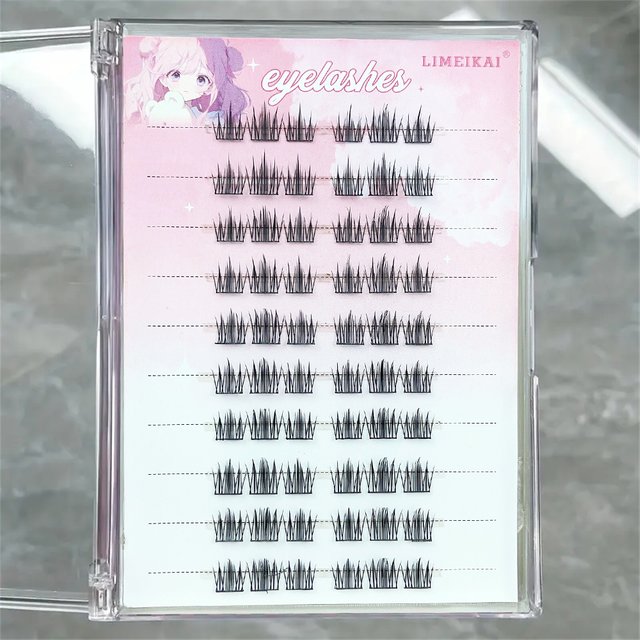 Natural Cosplay False Eyelashes No Glue Need Eyelash Clusters False Eyelashes for Eye-Lifting Effect DIY Makeup Use Makeup Tools