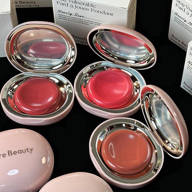 Rare Beauty Mauve Rose Neutral Blush Powder Portable Makeup Liquid Blush Moisturizing Dual-use Waterproof Lip Glaze Plump Smooth