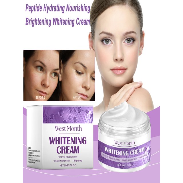 Peptide Whitening Cream Anti Melanin Fade Pigmentation Lighten Dark Spots Smoothing Hydrating Nourishing Brightening Face Cream