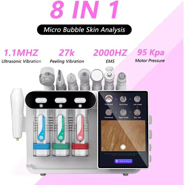 2026 Newest Multifunction 8 in 1 Aqua Peel Up Oxygen Deep Cleaning Microdermabrasion Machine Facial Peel Spray Facial Machine