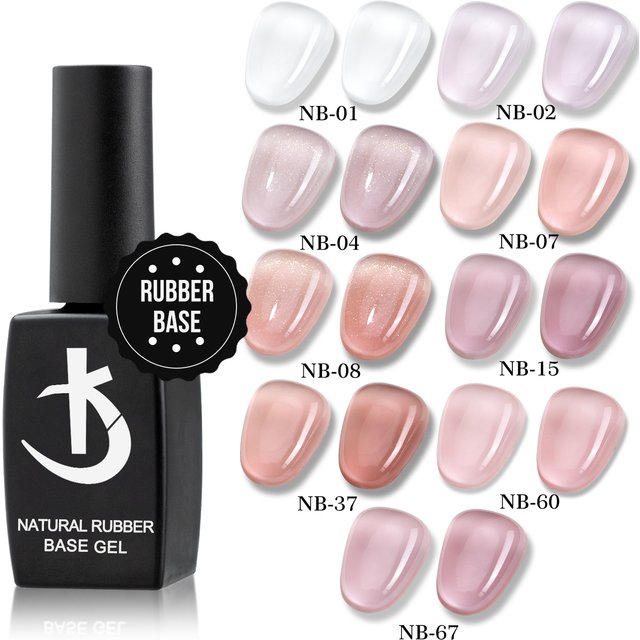 KODI JYJ Natural Rubber Base Gel 2 in 1 Nude Color Nail Base Coat Gel Nail Polish 12ml Semipermanent Hybrid Varnish Jelly Gellac