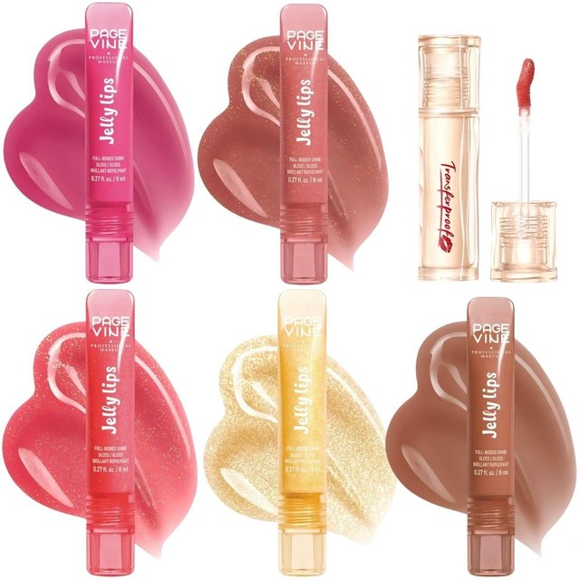 Moisturizer Fruit Lip Oil,Jelly Lips Gloss,lip Glaze,mirror Gloss Transparent Fullness Lip Tint Gel,Liquid Lipstick Women Makeup