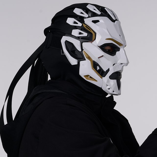 Masque de sorcière punk JAUPTO, accessoire de costume d'Halloween, masque facial pour fêtes, accessoire de cosplay de qualité assurée