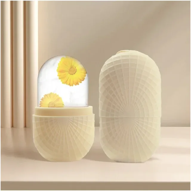Ice Roller for Face and Eyes Silicone Ice Mold, Cooling and Firming Facial Skin Ice Roller Leak-proof Reusable Facial Care Tool