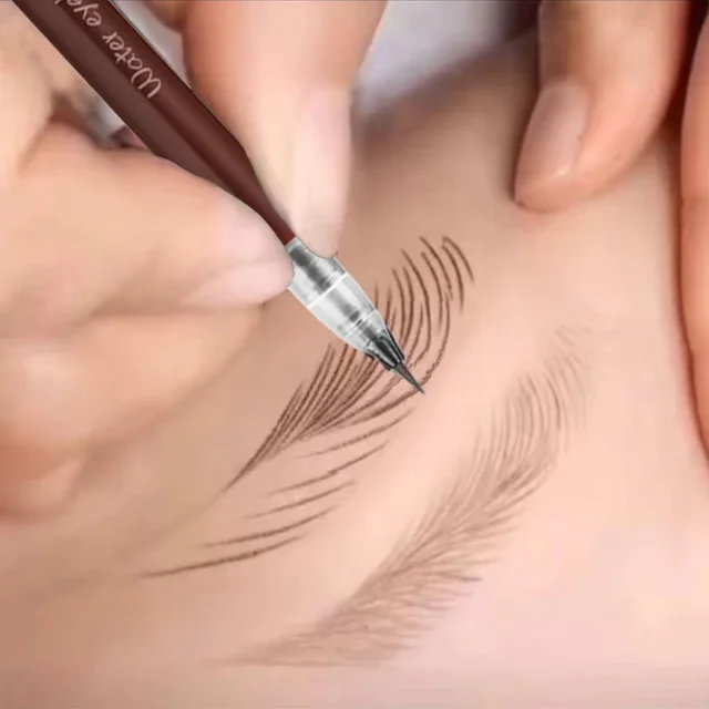 Crayon à sourcils Ultra-fin, ombre couchée, ver à soie, Eyeliner, imperméable, sans taches, liquide